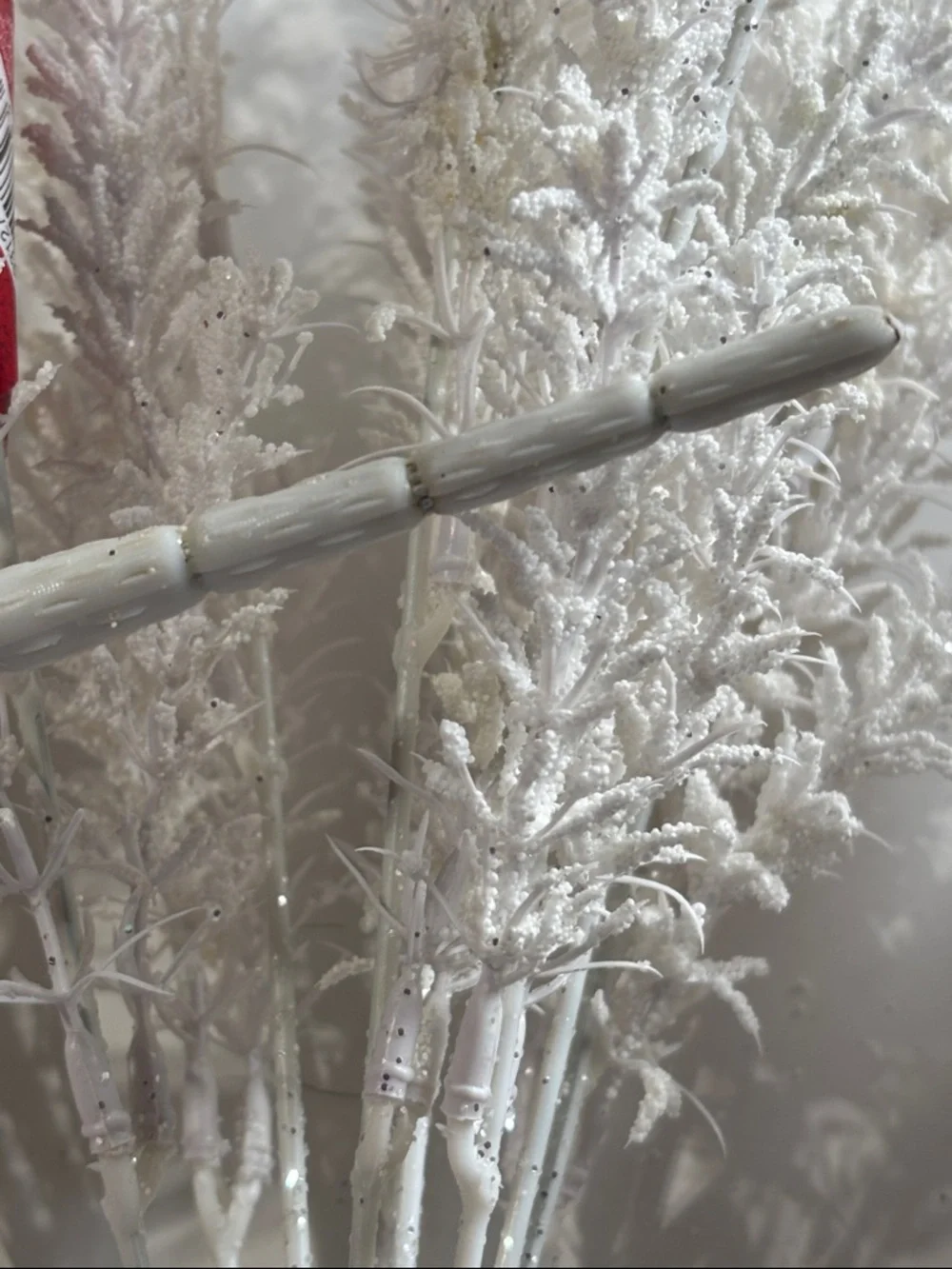 White Frosted Decorative Spray White Snow Filler White Christmas BRANCHES NWT